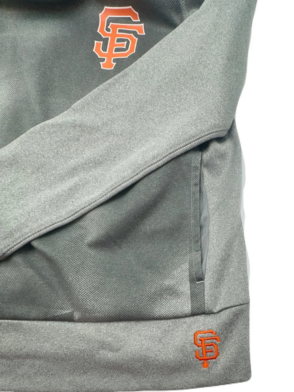 NIKE Mens San Francisco Giants Gray Hooded Pullover Sweatshirt, Size Medium EUC!